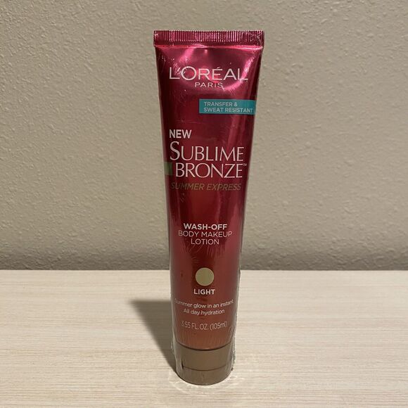 L’Oréal New SUBLIME BRONZE Summer‎ Express Wash-off Body Makeup Lotion-Light - Picture 1 of 2